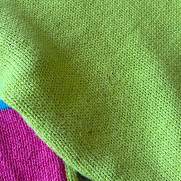 Jack B Quick Women’s Flamingo Pink Colorblock Sweater Pearl Embellished Collar - Picture 8 of 12